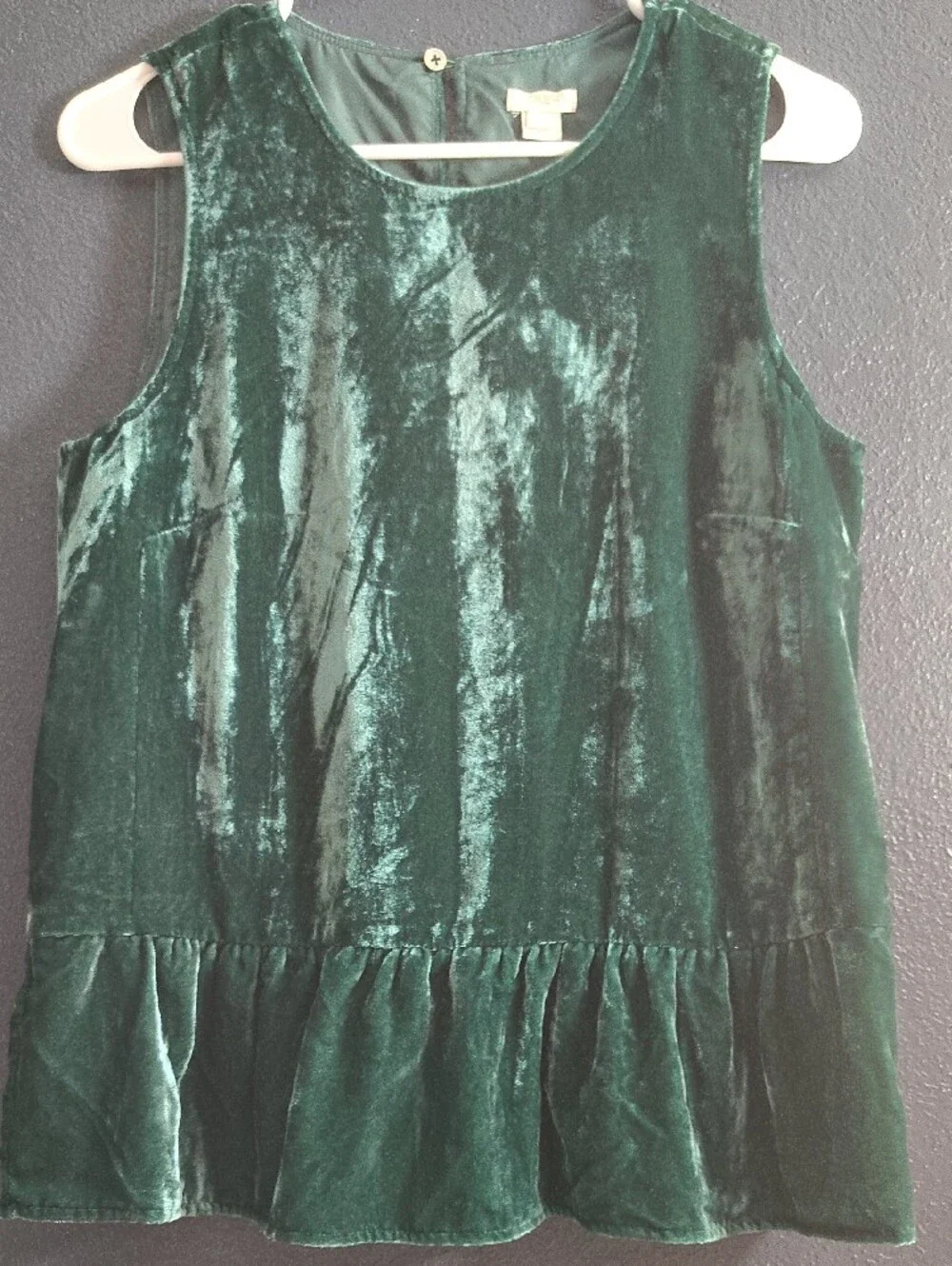 J. Crew sleeveless velvet